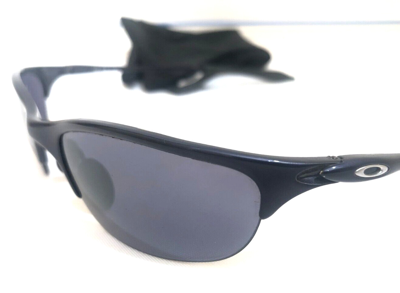 RARE OAKLEY HALF WIRE 1.0 SUNGLASSES Cobalt Blue Frames w/ Black Iridium Lenses image 5