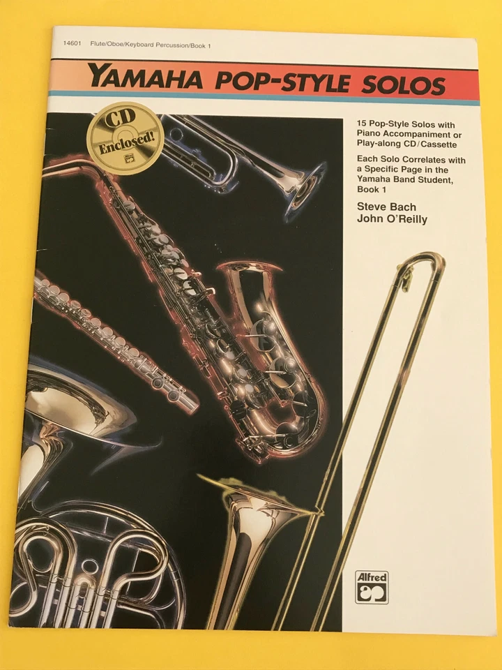 Yamaha Pop Style Solos, Flute/Oboe/Keyboard Percussion/Book 1, Book & CD, Steve B - Image 1 of 3