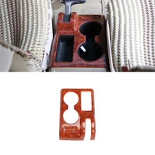  For Honda CR-V CRV 2007-2011 3th Red Wood Gear Car Water Cup Holder Panel Cover