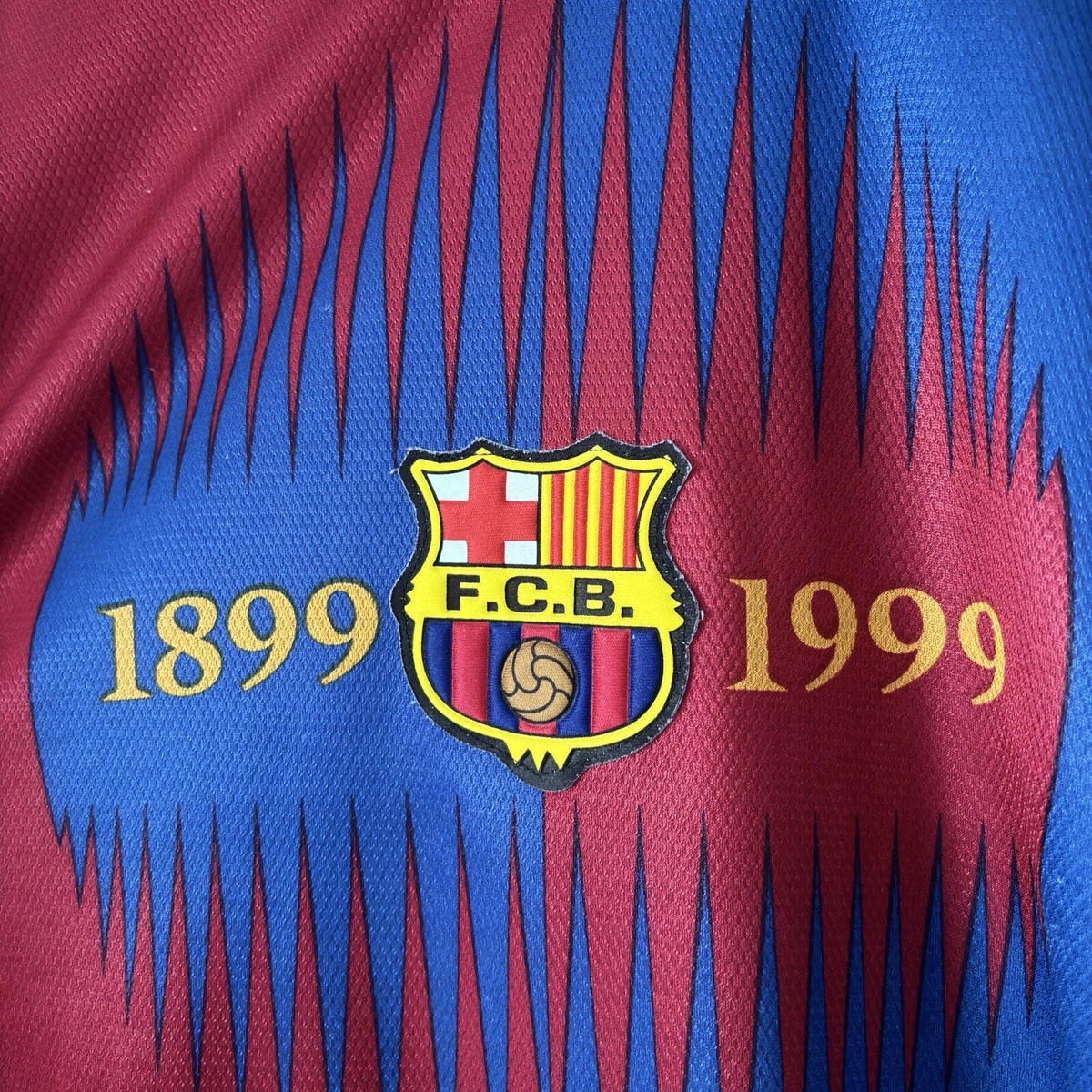 1999 2000 FC Barcelona Barca Retro Vintage Home Kit Soccer Jersey