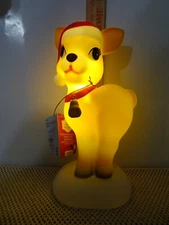 HOLIDAY TIME Christmas Standing Reindeer Blow Mold Tabletop Light Up 11" NEW