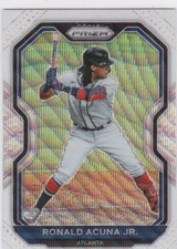 RONALD ACUNA JR Atlanta Braves RARE WHITE WAVE PRIZMS $$ VARIATION Baseball Card