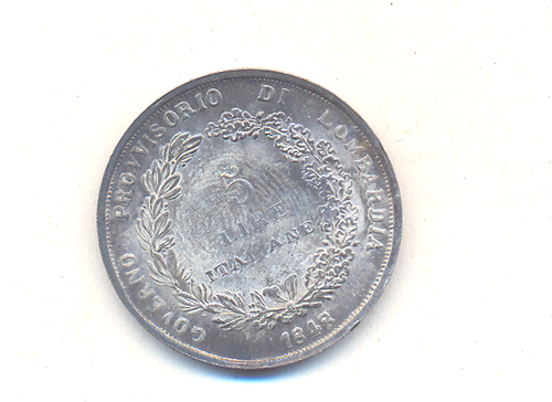 Moneta 5 lire Lega Lombarda Lega Nord - governo provvisorio di Lombardia - Imagen 2 de 2