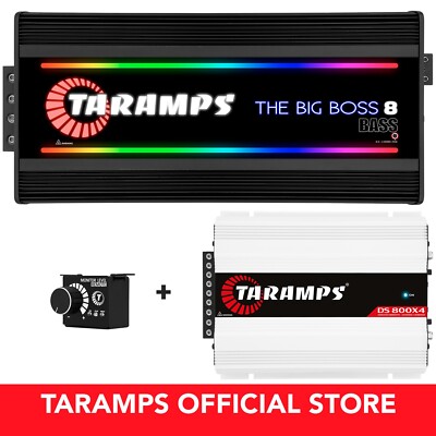 Taramps The Big Boss 8 Bass 0.5~2 Ohms 8000W RMS + DS 800x4 2 Ohms + Bass Knob