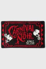 Killstar Carnival Bath Rug Circus Ticket Black And Red Skull Gothic KSRA008206