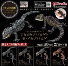 Bandai Gashapon 2 Red-eyed crocodile skink & 2 White-eyed Crocodile Skink Figure