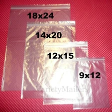 40 Storage Bag Variety Pack ~ 9x12 12x15 14x20 18x24 ~ LARGE 2 Mil Seal-Top Bags