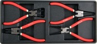 1X Seegeringzangen Satz 4-Teilig 180MM IN Schubladeneinlage Yato YT-55443