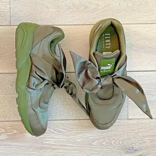 puma satin bow sneakers
