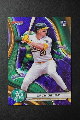 Zack Gelof 2024 Bowman's Best Baseball Rookie Purple Mojo Refractor /250 #46 -HD