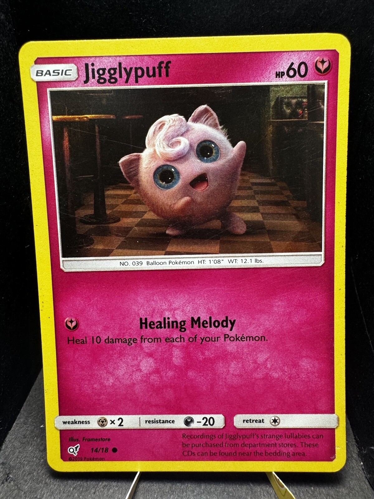 Pokemon TCG SM Detective Pikachu Jigglypuff 14/18 Holo Common LP!