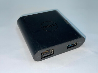 Dell DA200 Adapter USB-C to HDMI/VGA/Ethernet/USB 3.0. Used.