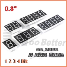 7 Segment LED Display Single / Double Digit 0.8" Common Anode or Cathode Clock