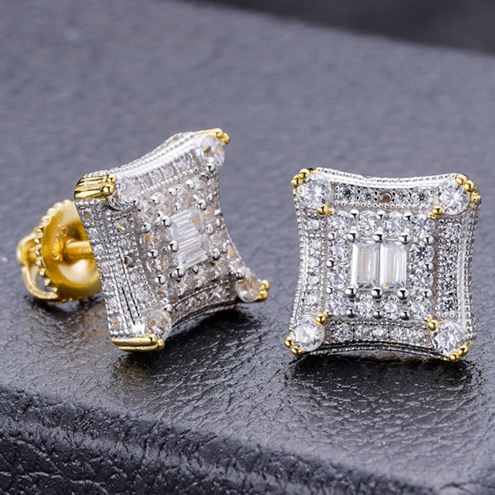Mens big diamond earrings outlet