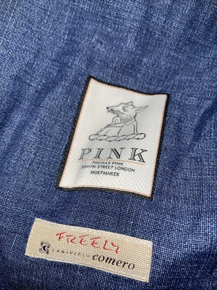 Blazer Thomas Rosa Mezcla Lino No Estructurado 42R Foto 2 de 4