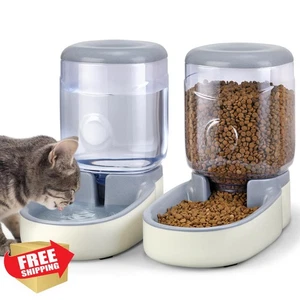 CHIAKBDK Pet Feeder Water Dispenser 1 Gal
