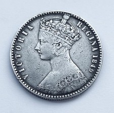 QUEEN VICTORIA SILVER GOTHIC FLORIN COIN 1849