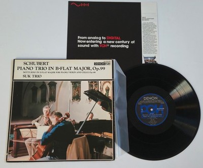 SCHUBERT Piano Trio In B-Flat Major Op 99 LP Vinyl Suk Trio 1976 Japan