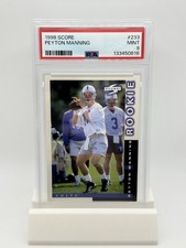 1998 Score Peyton Manning Rookie Card #233 PSA 9 HOF Colts. rookie card picture
