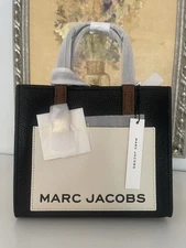 NWT Marc Jacobs CB Bold Grind Leather Tote Crossbody Bag Handbag In Black Multi