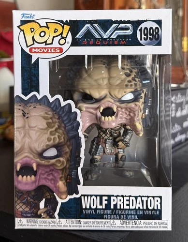 Funko Pop! Movies: WOLF PREDATOR #1998 Alien Vs. Predator Requiem w/Protector
