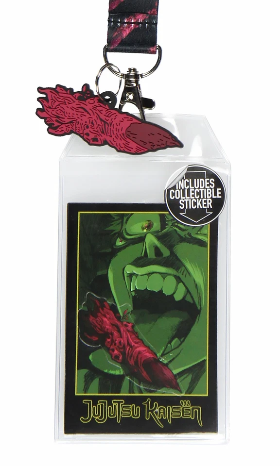 Jujutsu Kaisen Sukuna ID Badge Holder Lanyard w/ Pendant and Collectible Sticker - Image 2 of 4