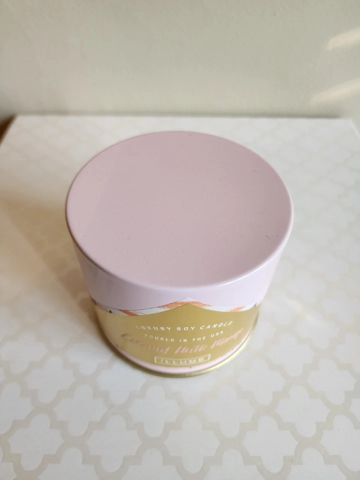 ILLUME Luxury Soy Candle Coconut Milk Mango Vanity Tin 11.8 oz NEW Unlit Pink - Image 4 of 4