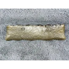 Gold Decorative Serving Tray Table Rectangular Wave Geometric With Stand