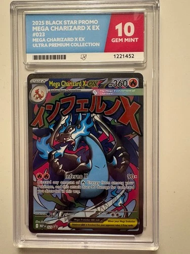 Charizard X EX 2025 Black Start Promo Ultra Premium Collection Ace 10