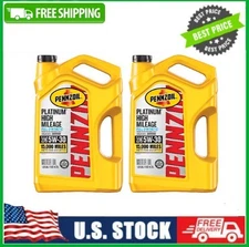 2 PACK Pennzoil Platinum High Mileage Full Synthetic 5W-30 Motor Oil, 5 Quart