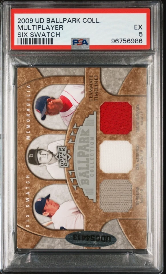 2009 Upper Deck Yastrzemski DiMaggio Jackson Williams Berra Matsuzaka POP 1 - Image 2 of 4