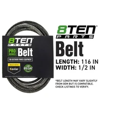 8TEN Belt with Kevlar for Simplicity Regent 522 44-Inch 1729627SM 116 x 1/2