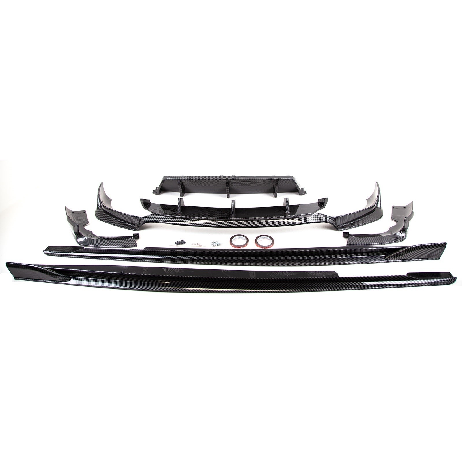 Fits BMW X6 G06 Aero Bodykit Front Splitter Diffuser Side Skirts Carbon Look