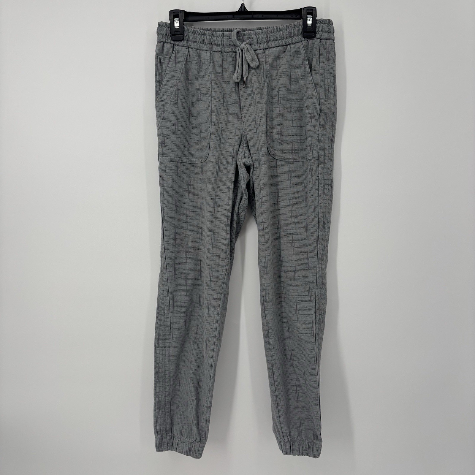 Athleta Farallon Printed Jogger Pants Womens Size 6 Gray Pockets
