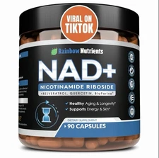 13,510Mg NAD+ Supplement- Nicotinamide Riboside, Resveratrol, Quercetin & Bioper
