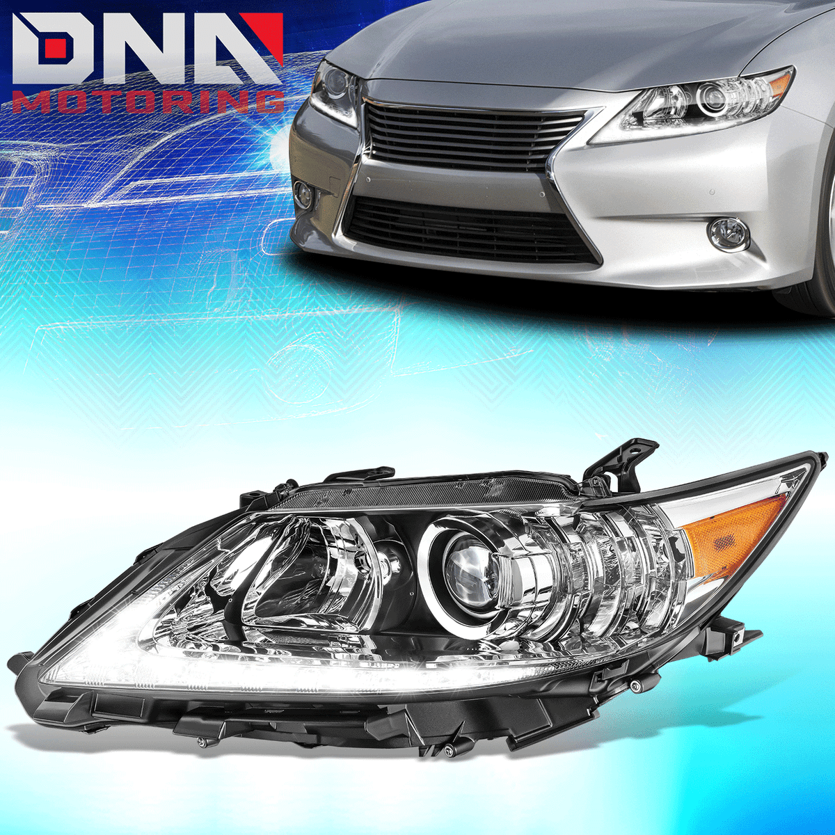 For 2013-2015 Lexus ES300H/ES350 LED DRL Left Side OE Style