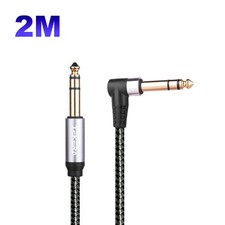 Angle 1/4" TRS 6.35mm Stereo Cable Male to Male Balanced Jack Audio Patch Lead — image 17