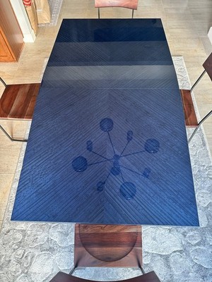 Made in Italy Dining Table AZZURO EXTENSION DINING TABLE  Blue Eucalyptus Veneer