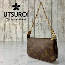 LOUIS VUITTON Mini Pochette Accessori Monogram Pouch Autentica【Condizione:A】