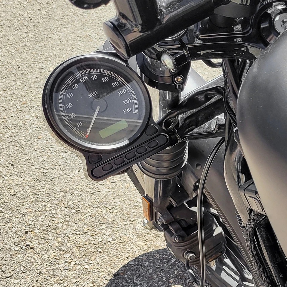Soporte de montaje de reubicación para velocímetro de motocicleta Harley Sportster XL 883 1200 Foto 2 de 4