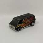 Hot Wheels Redline 1975 Super Van Black with Flames