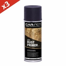 3x Car-Rep Anti-Rust Black Primer Spray Paint 400mL High Quality Acrylic Finish