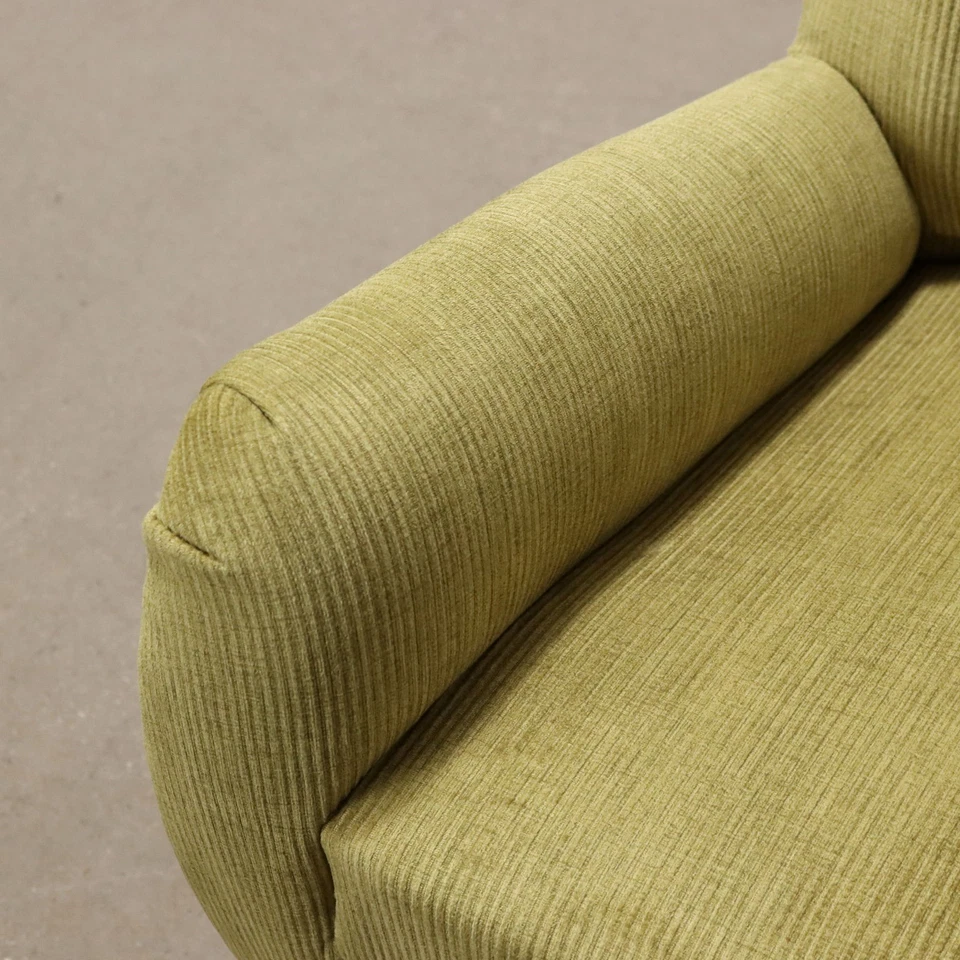 Sillón Vintage Madera Pintado Terciopelo Diseño Italia Años 50-60 Original Foto 4 de 4