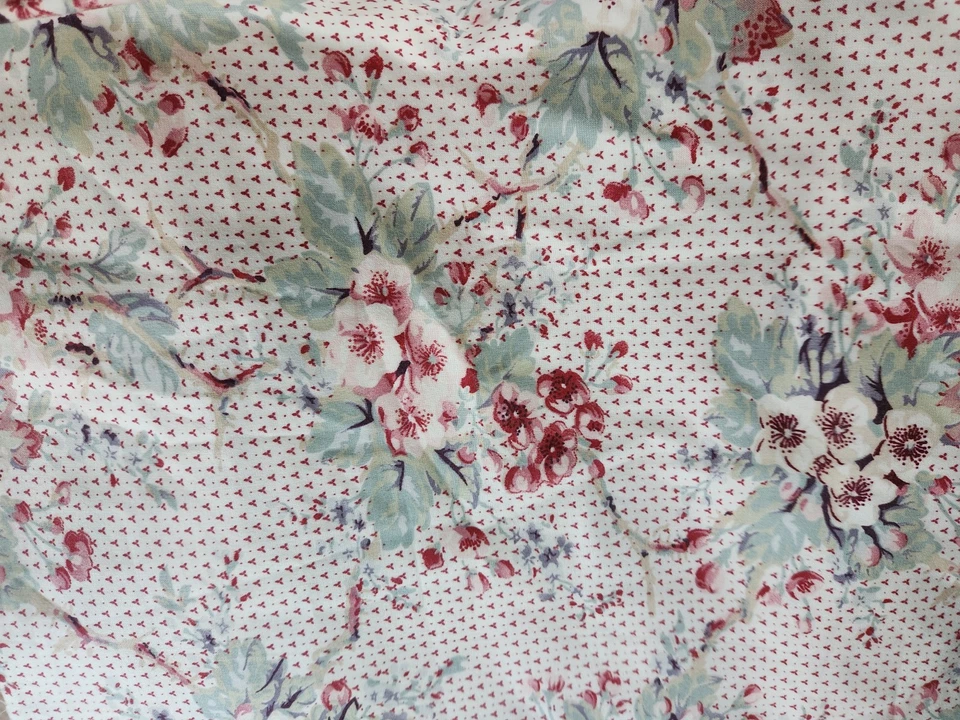 Laura Ashley English Country Print floral pinks soft green 1.5 yard x 60 inches - Image 2 of 2