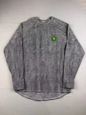 Vintage Gatorskins Thermal Shirt Men's Large Gray Base Layer Longsleeve USA Made