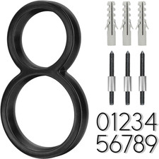 6 Inch Stainless Steel Floating House Number, Modern House Numbers