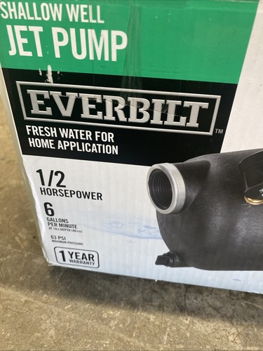 Everbilt Shallow Well Jet Pump 1/2HP (J100A3) - Picture 3 of 7