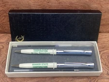 Quaker State Corporation Oil City, PA. Garland Pen & Pencil set with case#AC