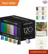 Aluminium Coffee Pods: 120 Nespresso-Compatible Capsules in 6 Exquisite Flavors 0.32 per lighter