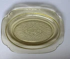 Federal Glass Amber Madrid Oval Serving Platter 11.5" x 8.25" Vintage Depression